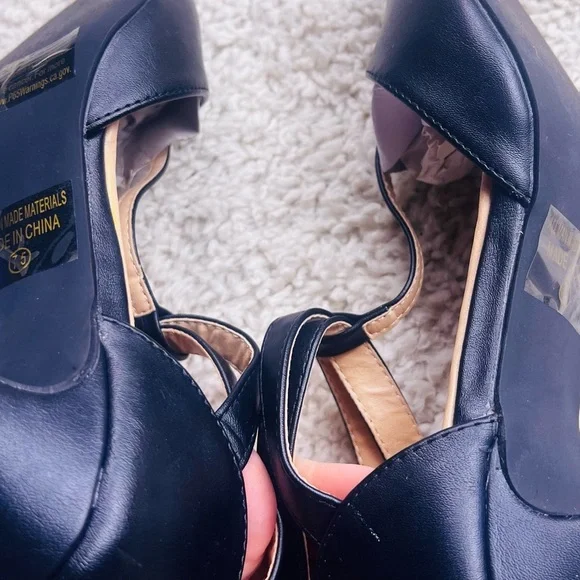 WOMENS CHASE AND CHLOE BLACK HEELS SIZE 7.5 GUC - Picture 10 of 13
